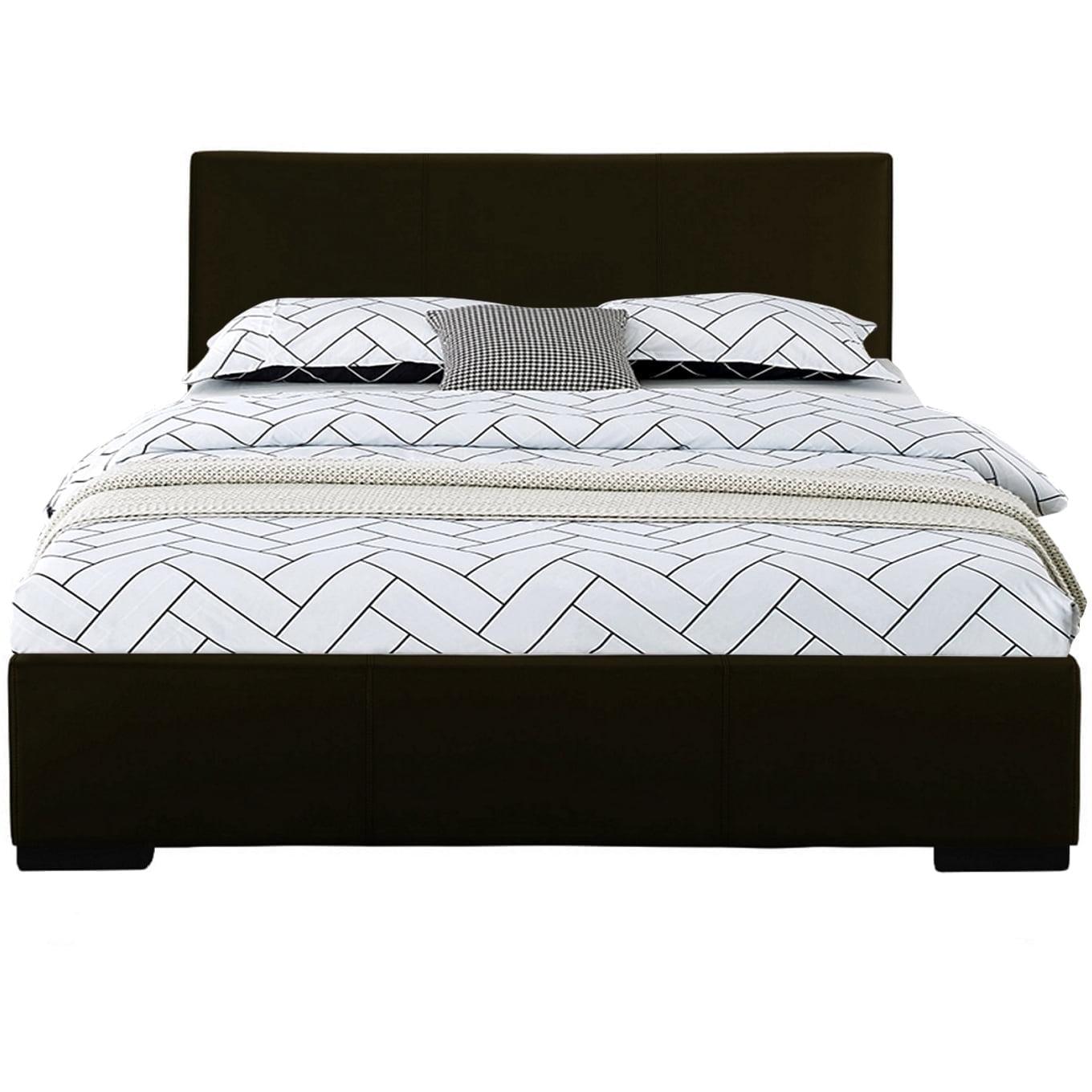 Camden Isle Abbey Platform Bed | Upholstered | Low Profile | Queen, Black