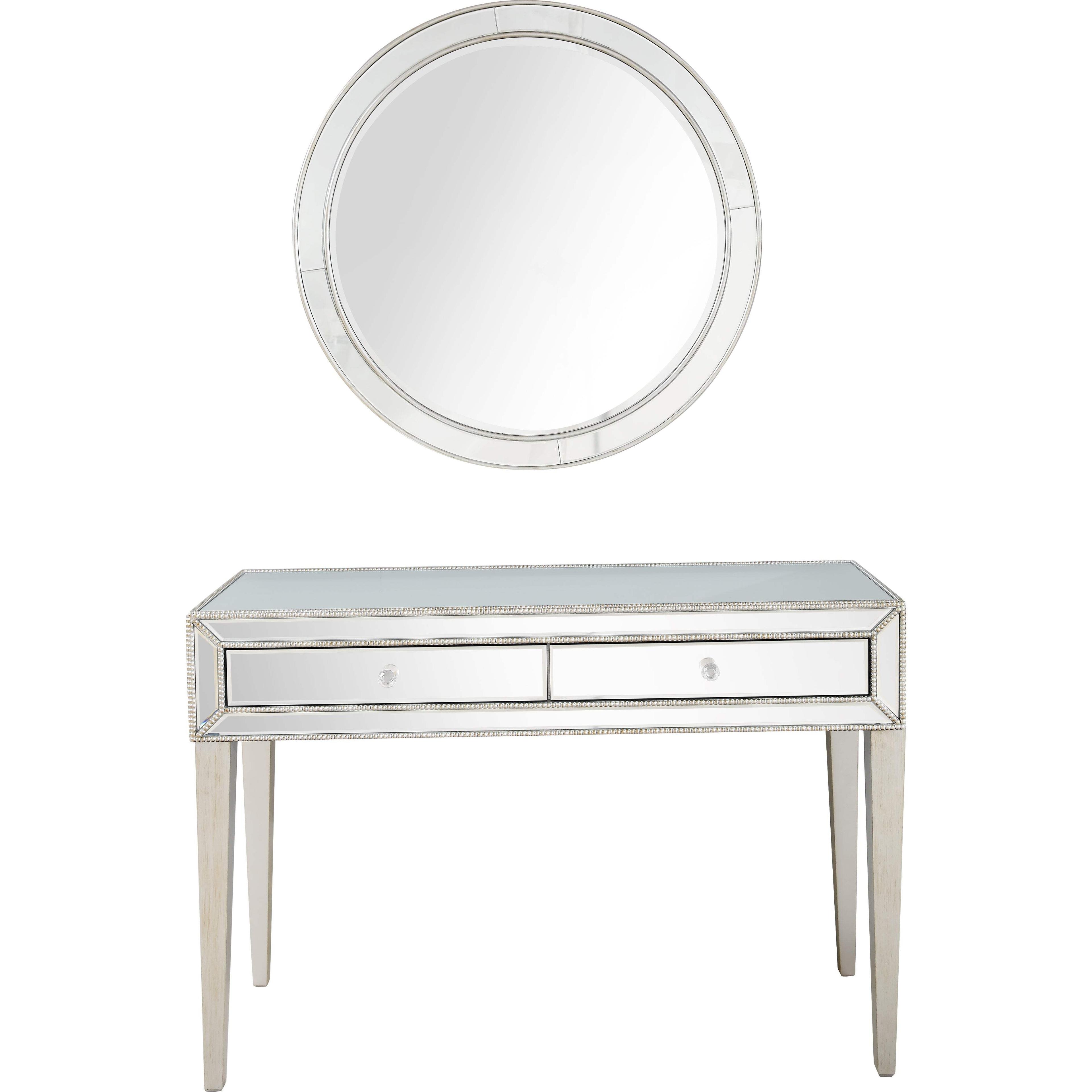 HomeStock Suburban Sophistication Wall Mirror and Console Table