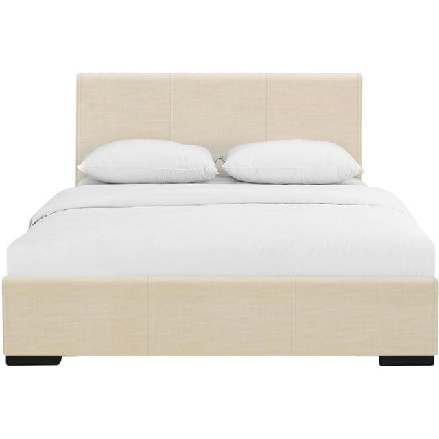 Camden Isle Hindes Platform Bed | Upholstered | Low Profile | Full, Beige