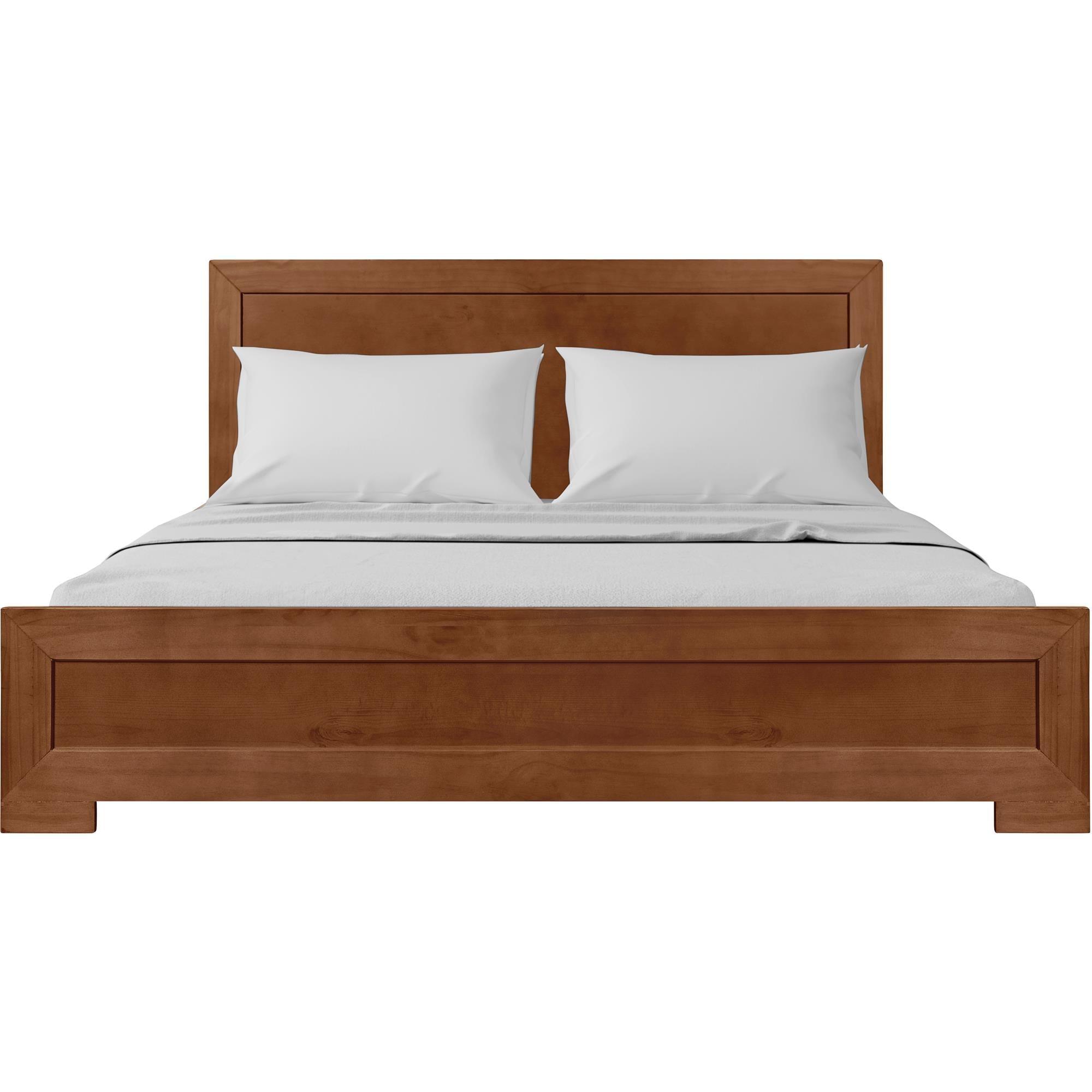 Camden Isle Oxford Platform Bed | Paneled Headboard | Low Profile | Queen, Walnut