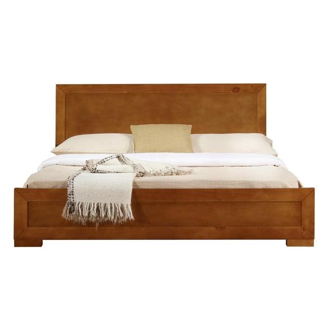 Camden Isle Trent Platform Bed | Paneled Headboard and Footboard | Twin, Oak