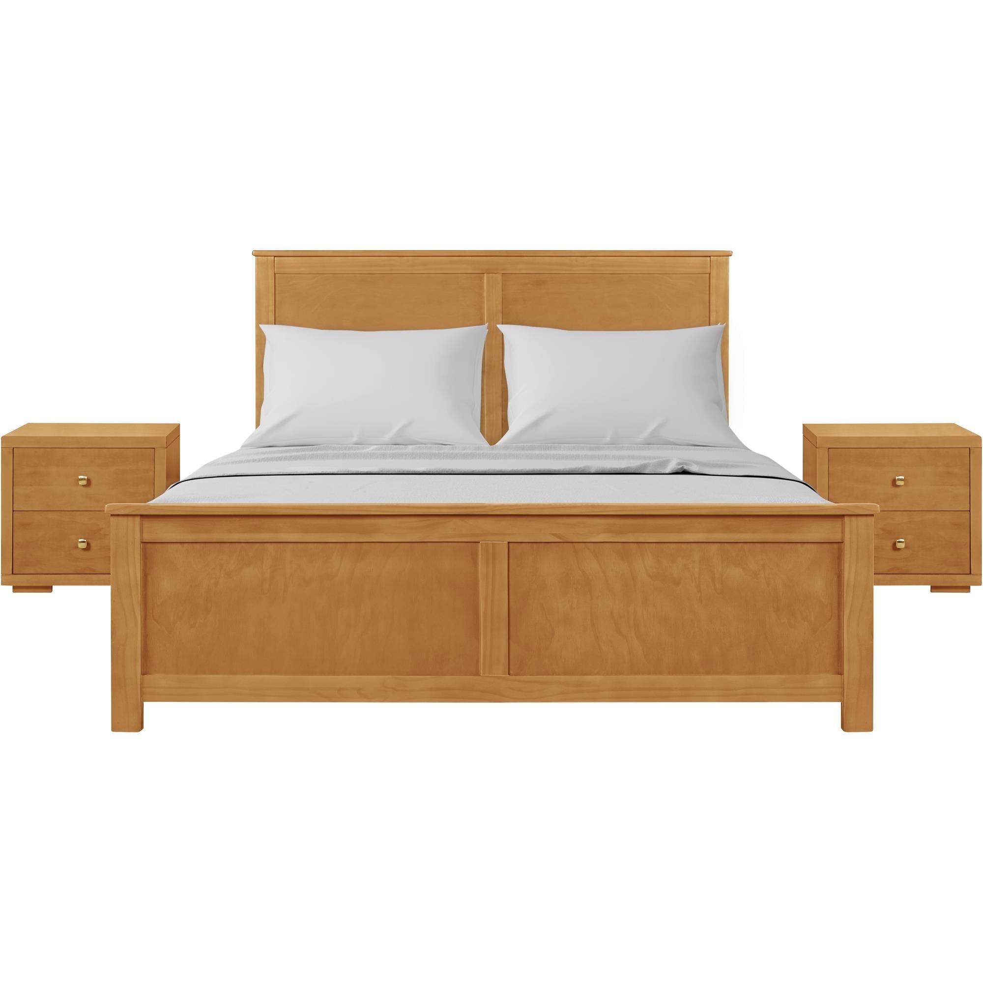 Winston Platform 3 Piece Bedroom Set with Paneled Headboard and Footboard