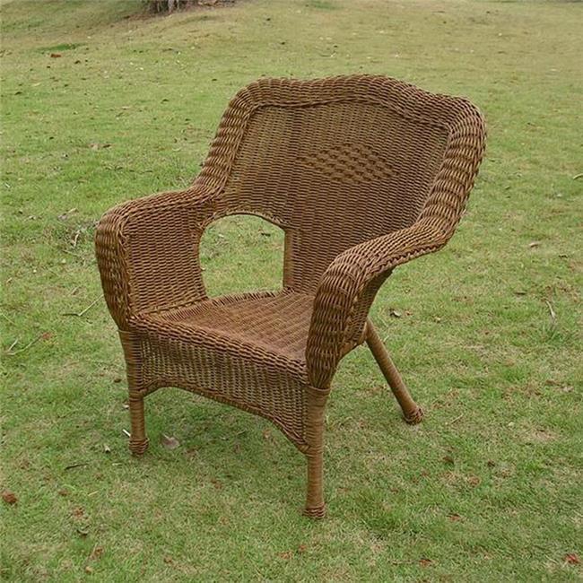International Caravan Monaco Resin Patio Chair in Mocha (Set of 2)