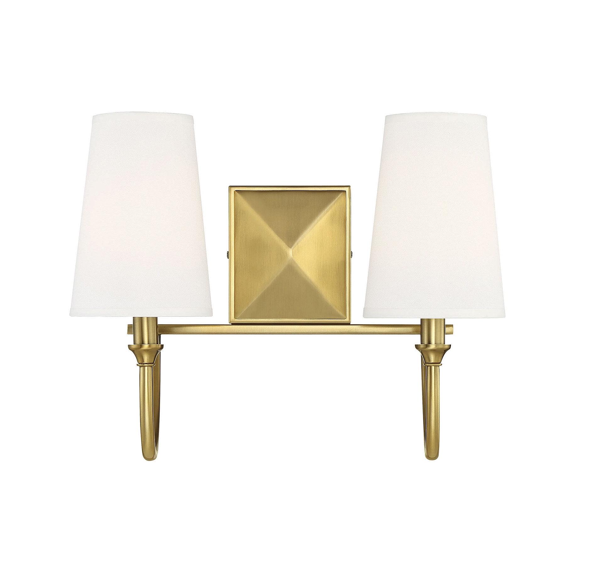 Savoy House Cameron 2 - Light Vanity in  Warm Brass