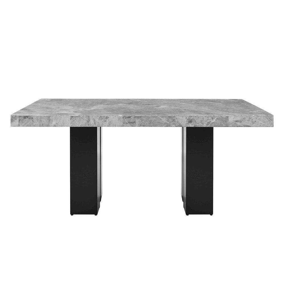 Camilla White Marble Top Rectangular Counter Height Dining Table