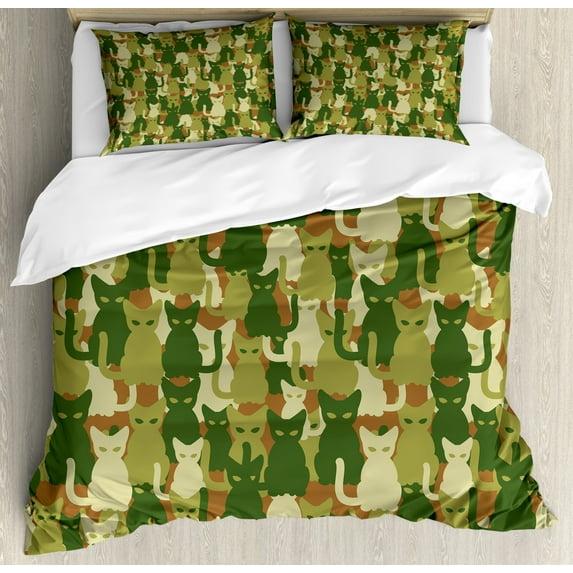 Ambesonne Camo Modern & Contemporary Duvet Cover Set