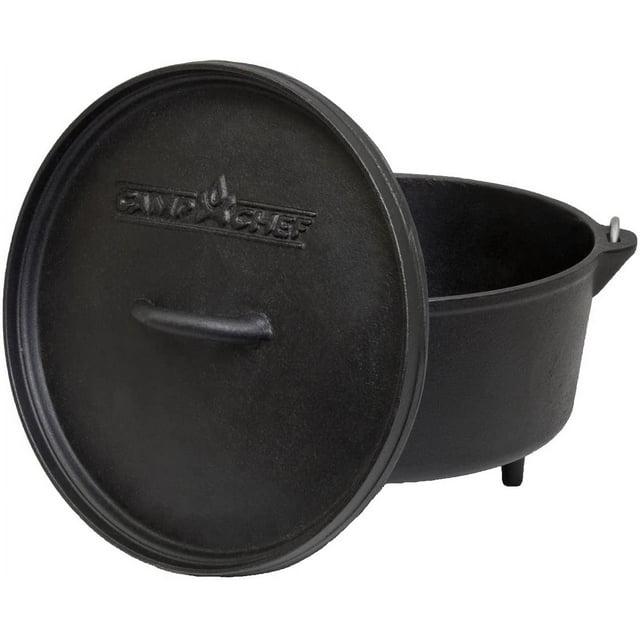 Camp Chef 5 Quart 10" Classic Deep Dutch Oven, Pre Seasoned Cast Iron, SDO10D