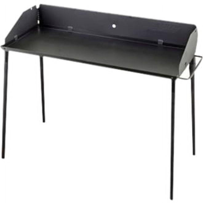 Black Steel 37" Outdoor Utility Table for Grills and Appliances