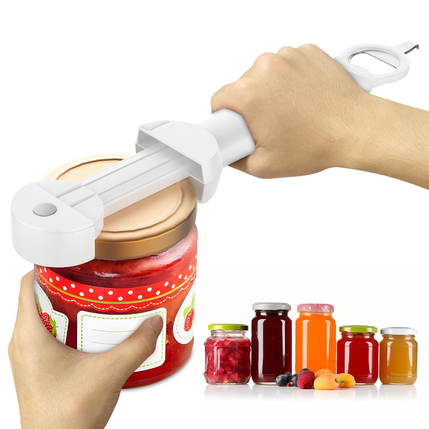 Jar Opener Retractable Bottle Opener Manual Can Opener Stainless Steel Lid Opener Multifunctional Bottle Opener