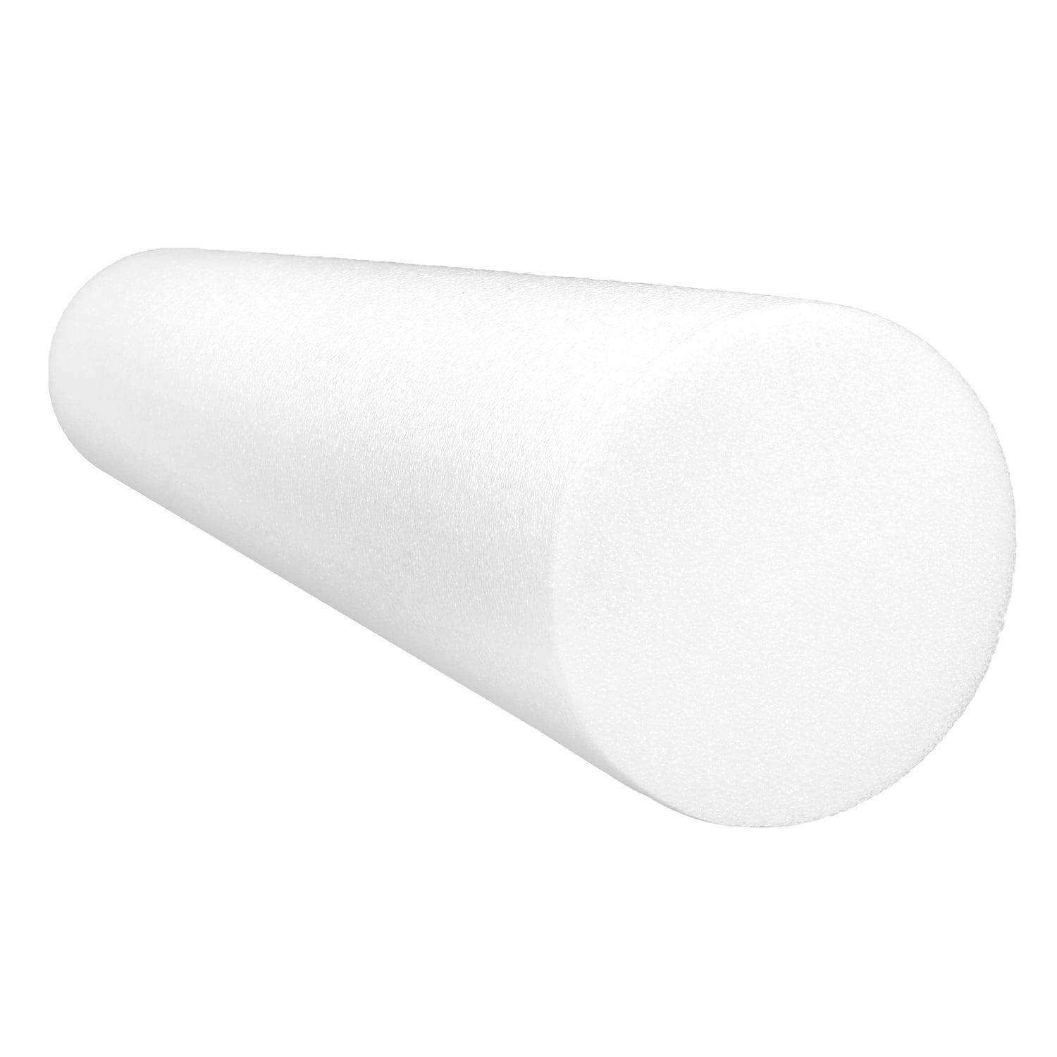 CanDo Foam Roller - White PE foam - 6" x 30" - Round