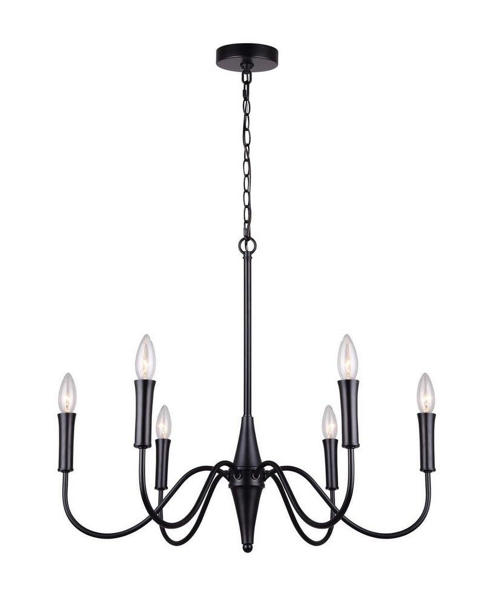 ICH1103A06BK-Canarm Inc-Brielle - 6 Light Chandelier-23.25 Inches Tall and 25.75 Inches Wide-Matte Black Finish