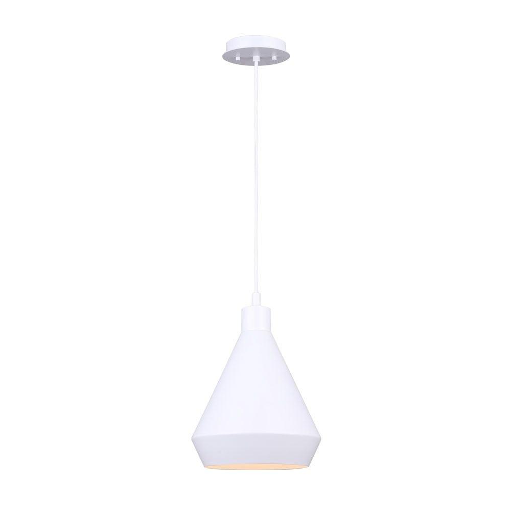 Contemporary Matte White Mini Pendant Light - 9" Wide