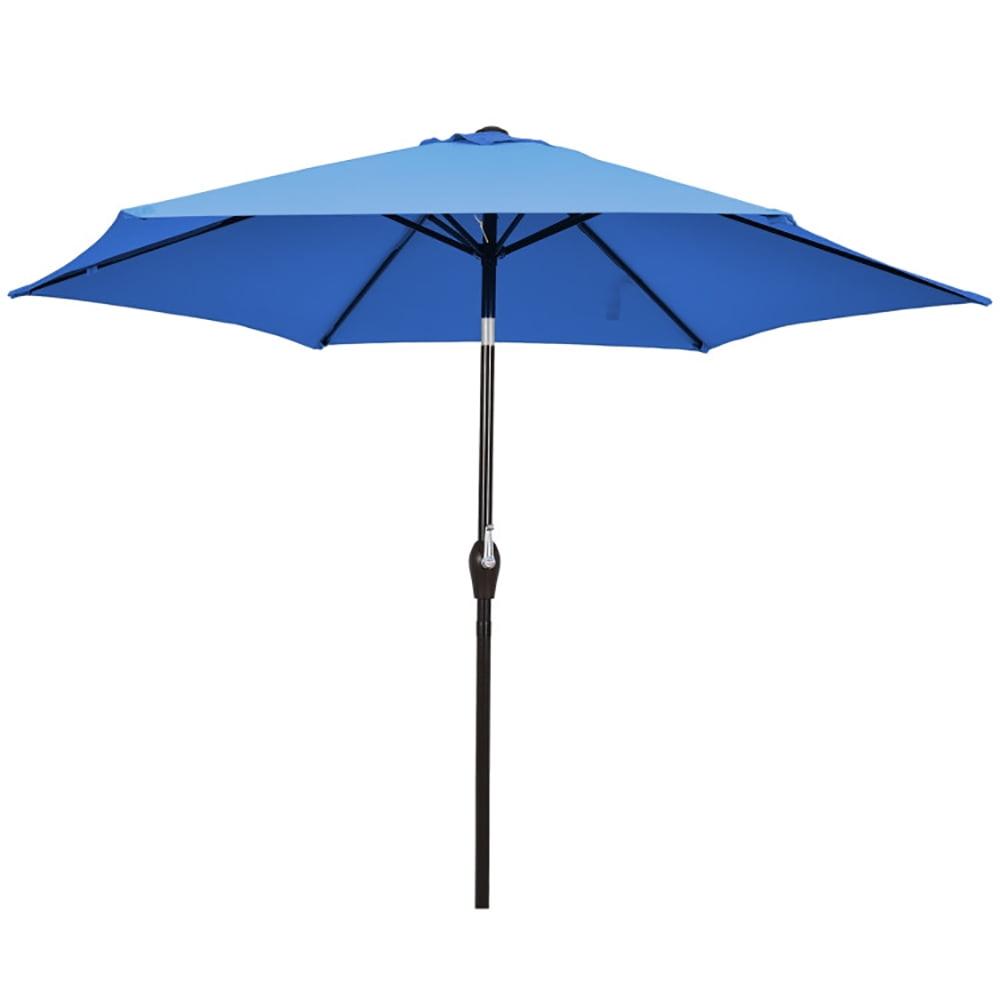 Canddidliike 10 Feet Outdoor Patio Umbrella with Tilt Adjustment and Crank-Blue, Outdoor Table Umbrella, Yard Umbrella, Patio Umbrellas for Outdoor Patio Backyard Garden Lawn Sun Shade