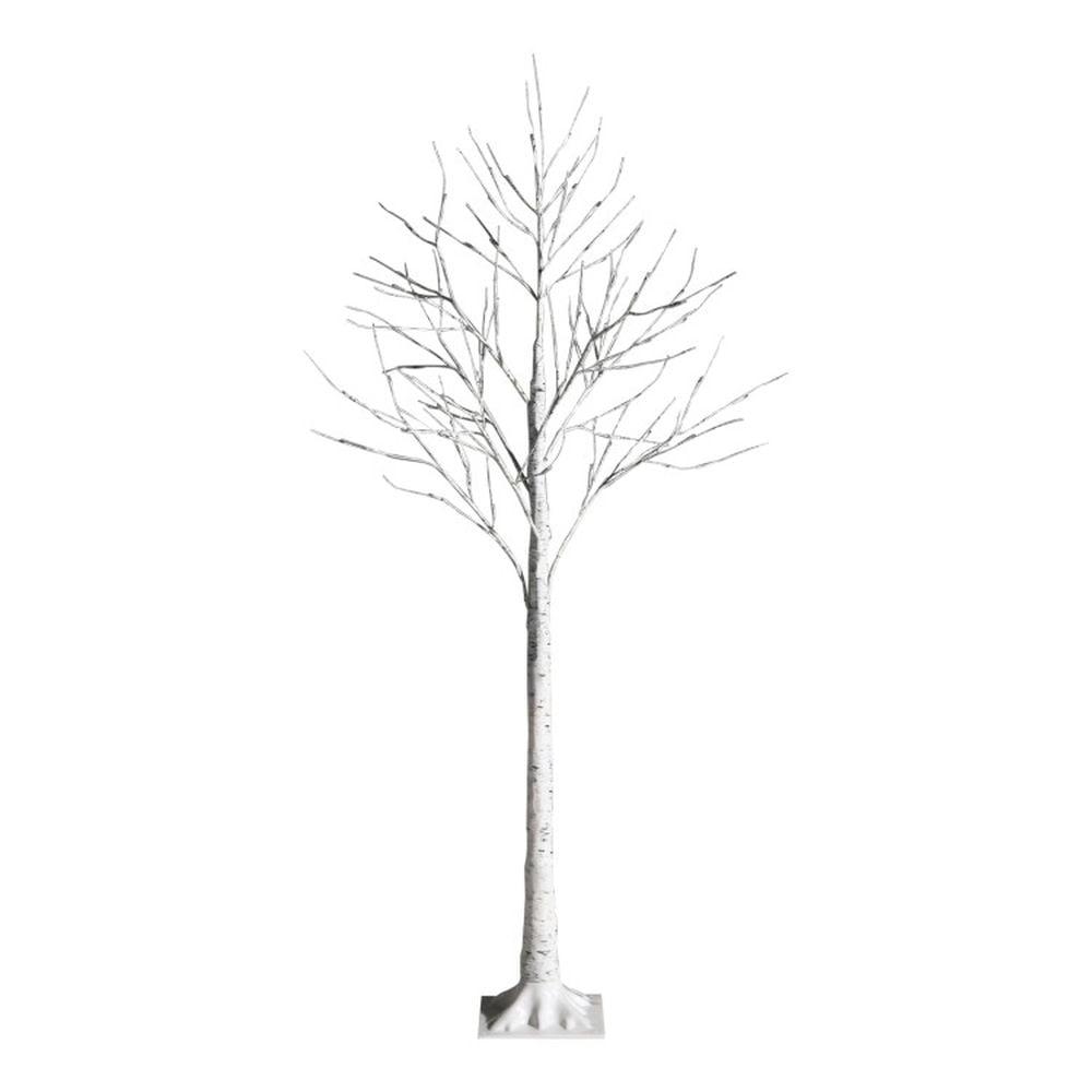 Canddidliike Pre-Lit White Twig Birch Tree, 5 Ft Lighted Twig Birch Tree with Vivid Birch Bark Texture and 72 LED Lights, Twig Birch Tree for Christmas Indoor, White