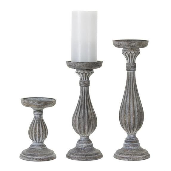 Candle Holder (Set of 3) 7"H, 11.25"H, 13.5"H Wood/Resin