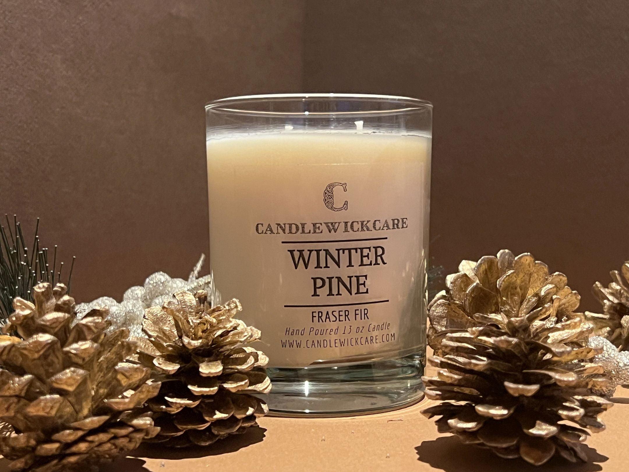 Winter Pine Scented Soy Jar Candle with Amber Notes