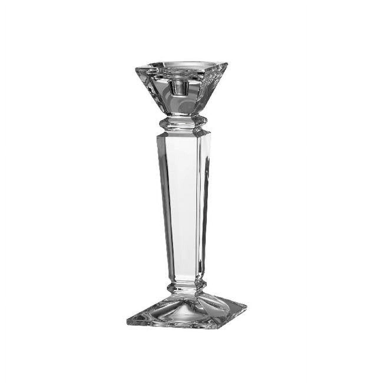 Elegant Crystal Tabletop Candlestick, 12" H x 4.5" W