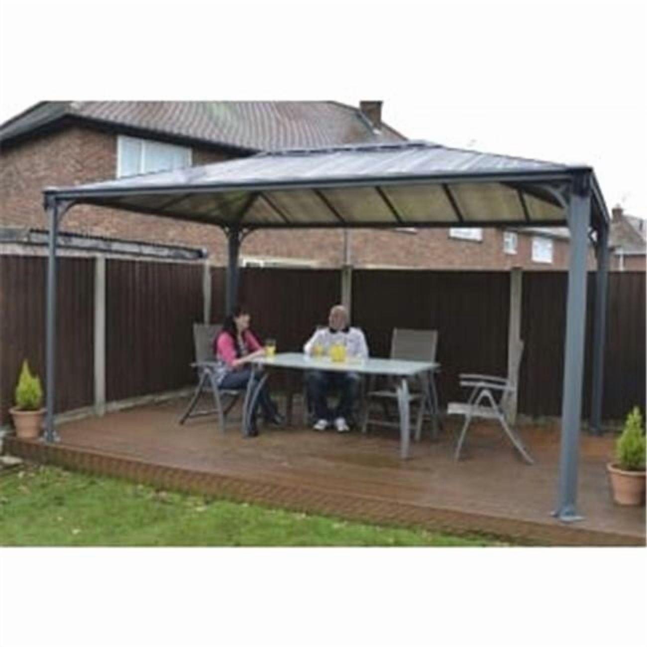 Palram - Canopia Martinique 4300 10' x 14' Polycarbonate/Aluminum Gazebo - Gray/Bronze