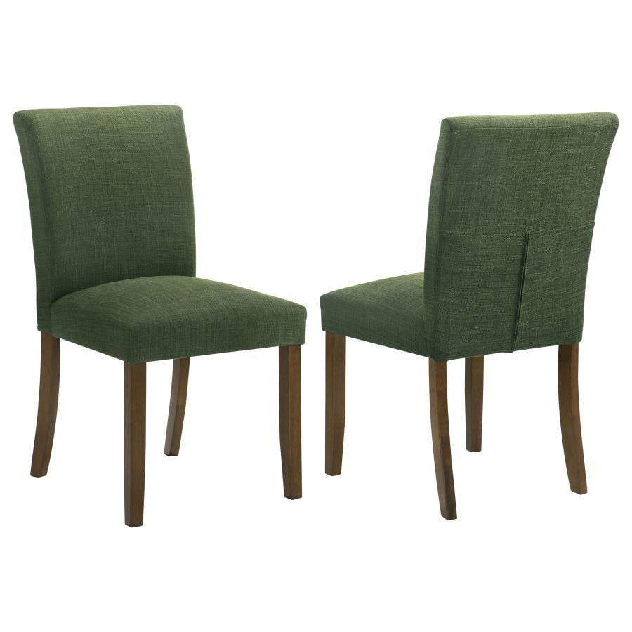 Cantley Green Upholstered Wood Side Chair Set