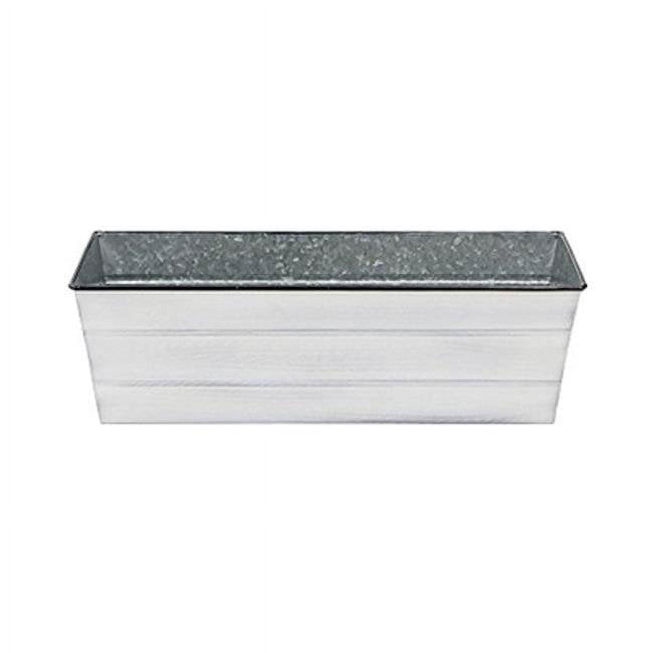 Cape Cod White Galvanized Steel Large Outdoor Flower Box