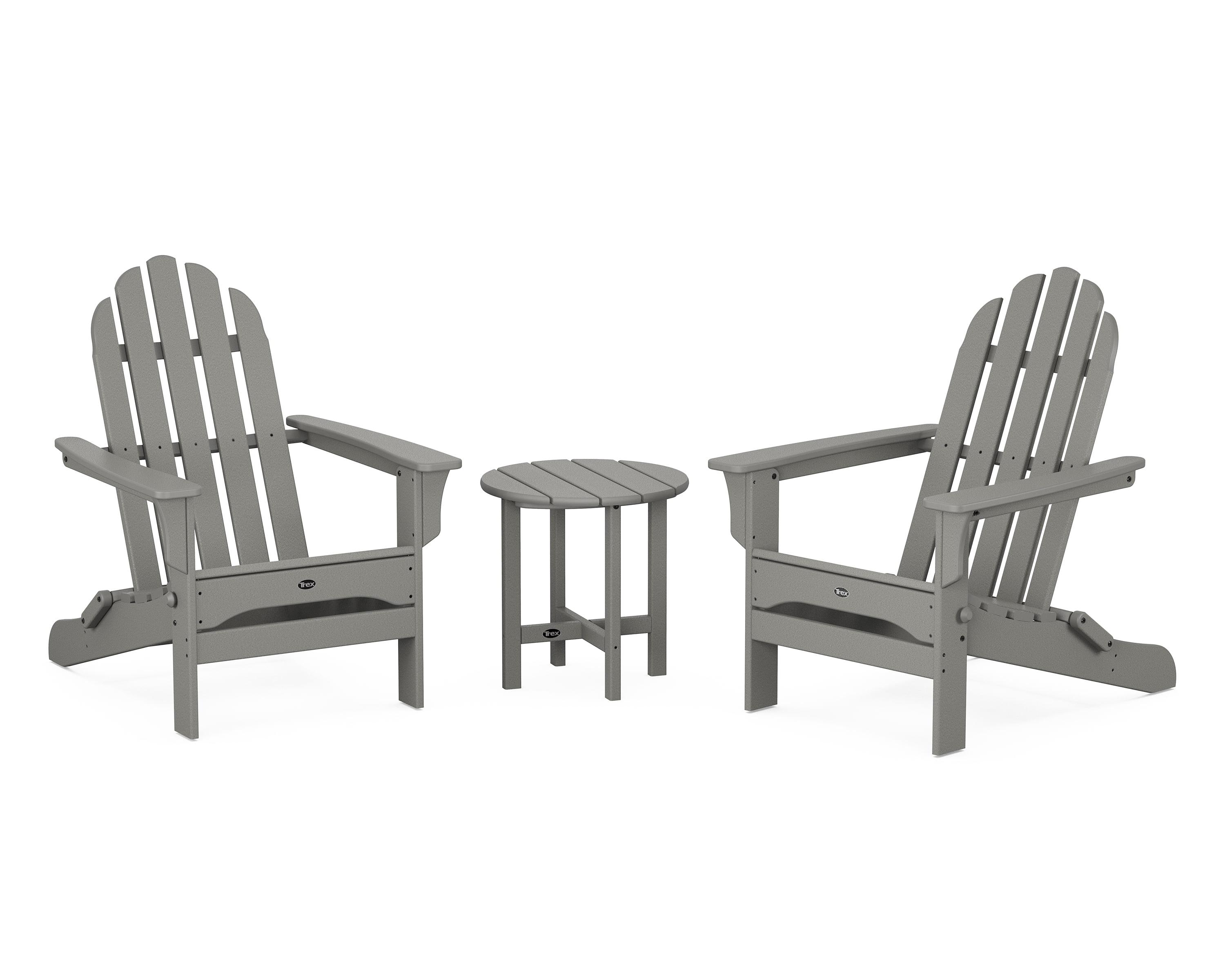 Trex Outdoor TREX Outdoors Cape Cod Folding Adirondack Set with Side Table