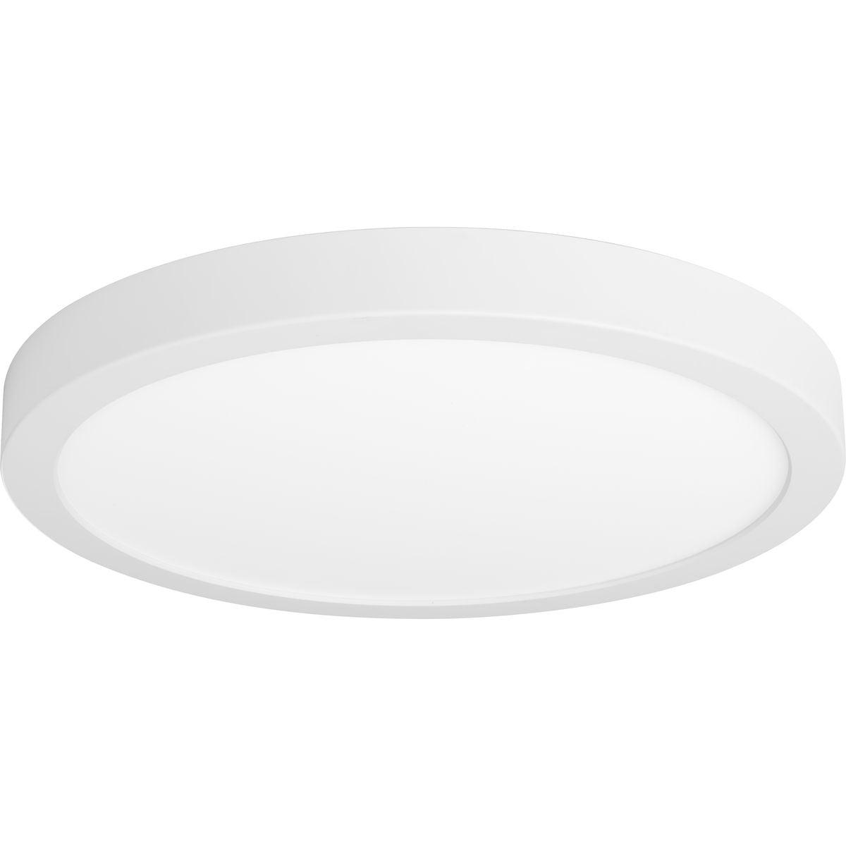 Progress Lighting Edgelit 1-Light Flush Mount, White Aluminum, 11" Diameter, Wet Rated, LED, 1325 Lumens, Title 24, ENERGY STAR