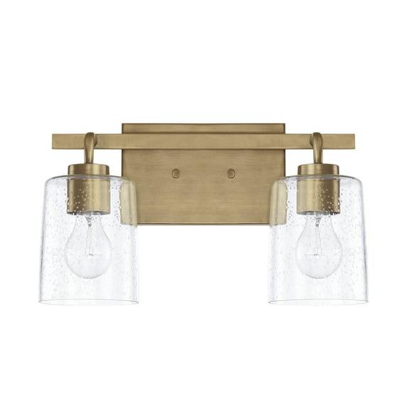 Capital Lighting 128521-449 Greyson 2 Light 15" Wide Bathroom Vanity Light - Brass