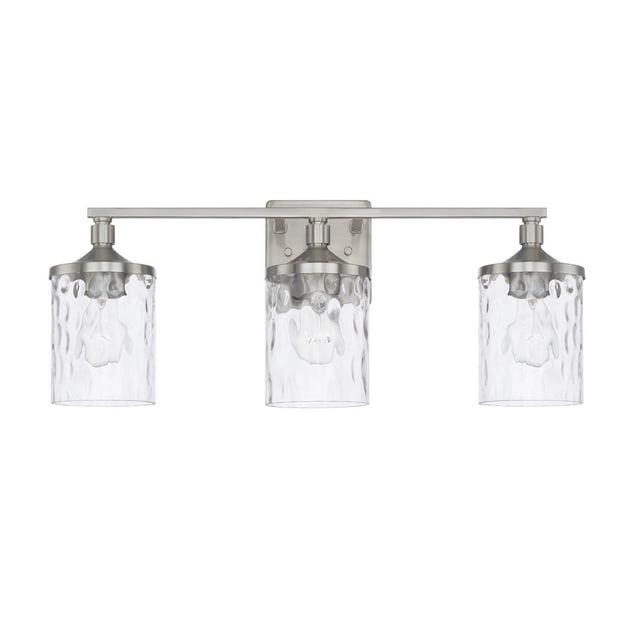Capital Lighting 128831-451 Colton Tocador de Baño de 3 Luces de 24" de Ancho - Níquel