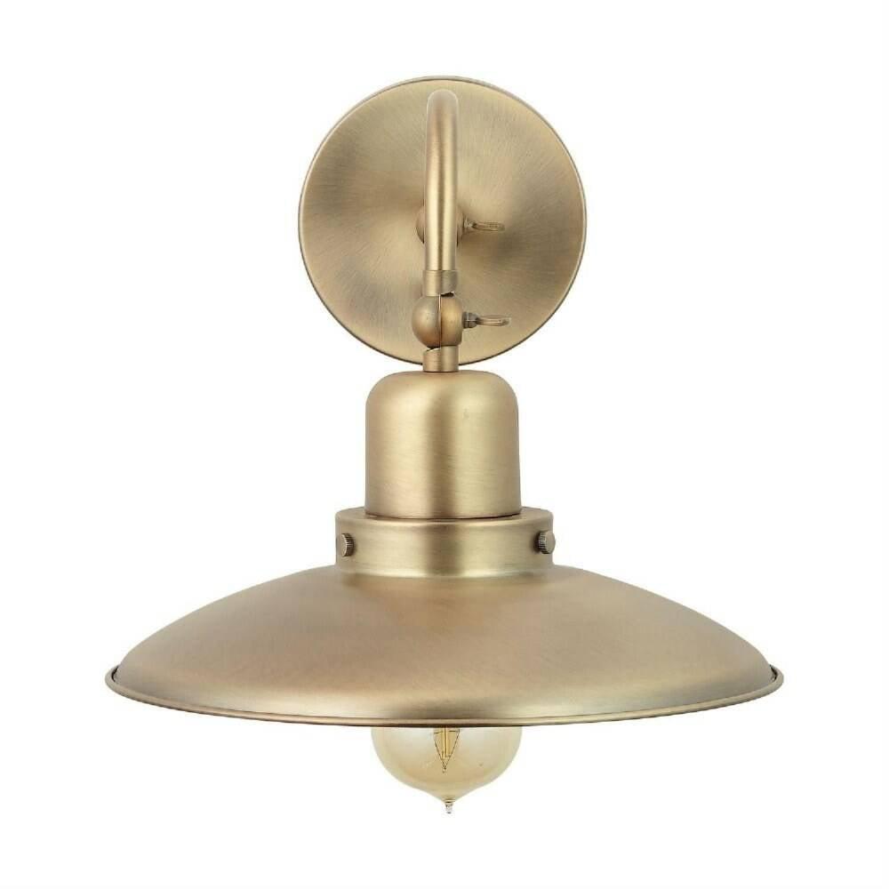 Aged Brass 18'' Dimmable Plug-In Wall Sconce