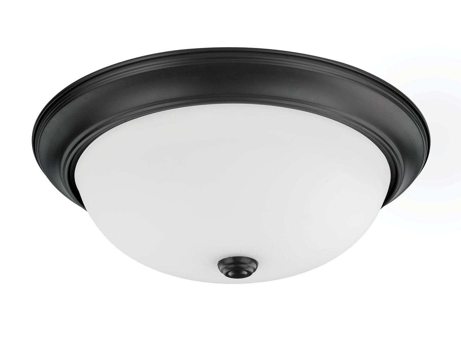 Capital Lighting 214731 3 Light 15" Wide Flush Mount Bowl Ceiling Fixture - Black