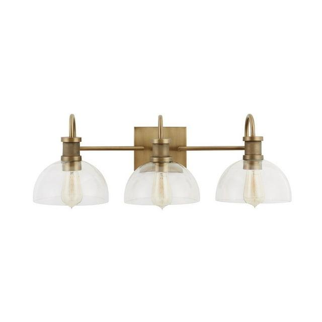 Capital Lighting Cassidy 3 - Light Vanity in  Aged Brass