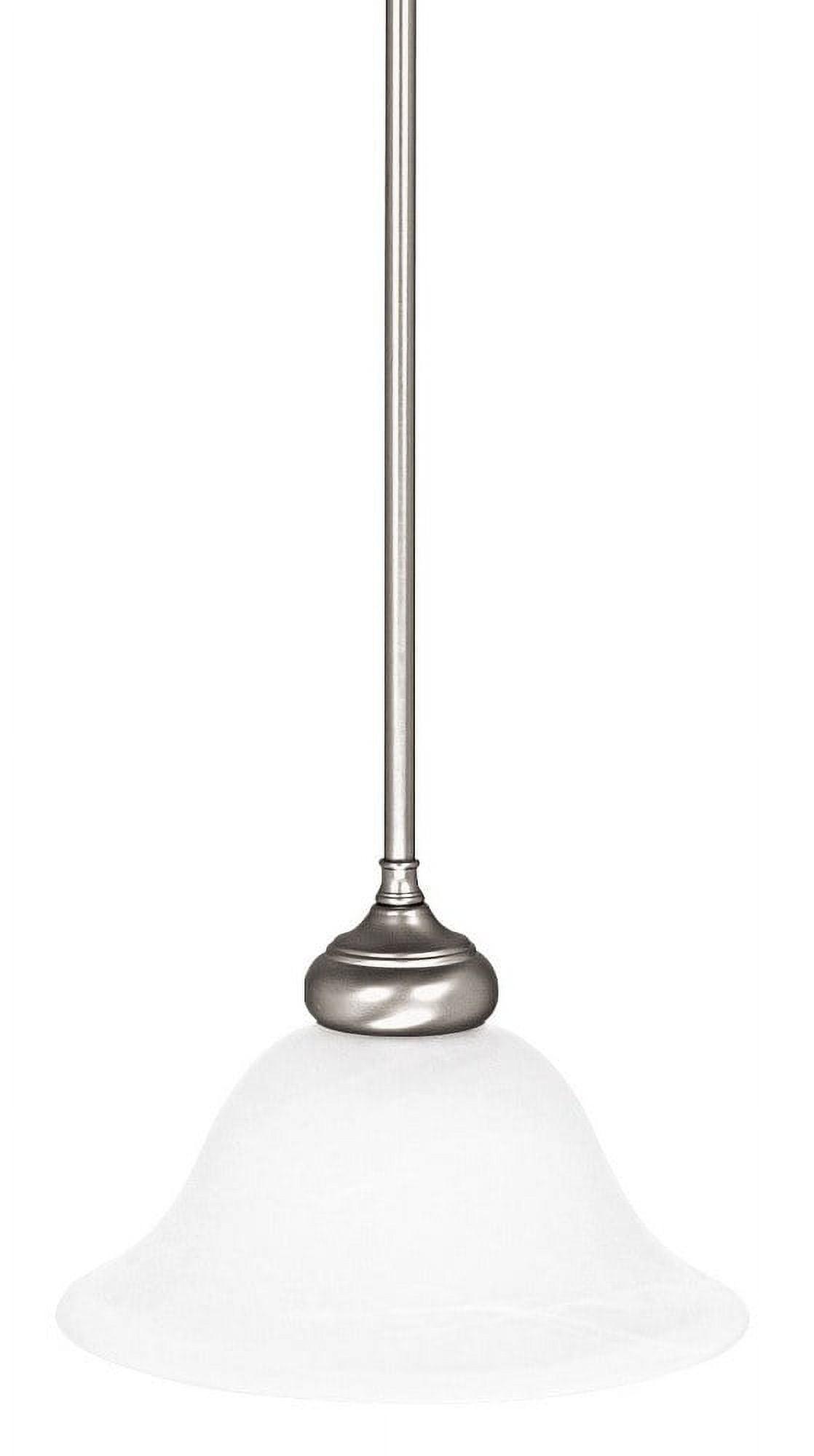 Samuel Mini Matte Nickel Glass Pendant with Energy Star