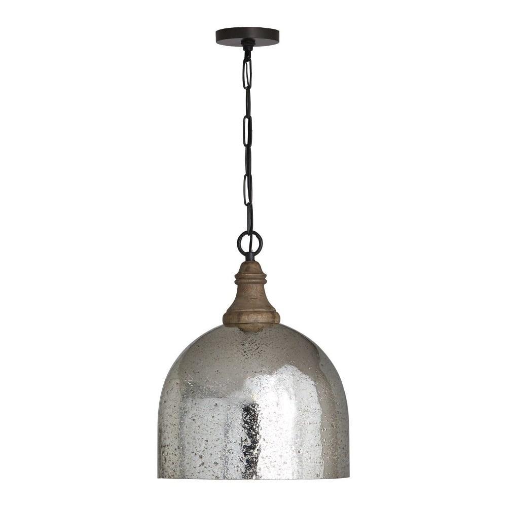 Capital Lighting Inglewood 1 - Light Pendant in  Grey Wash/Dark Pewter