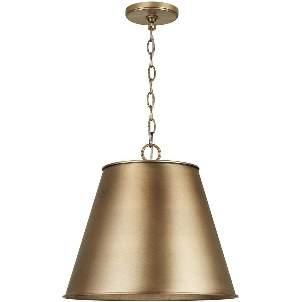 Independent 1 - Light Aged Brass Single Pendant