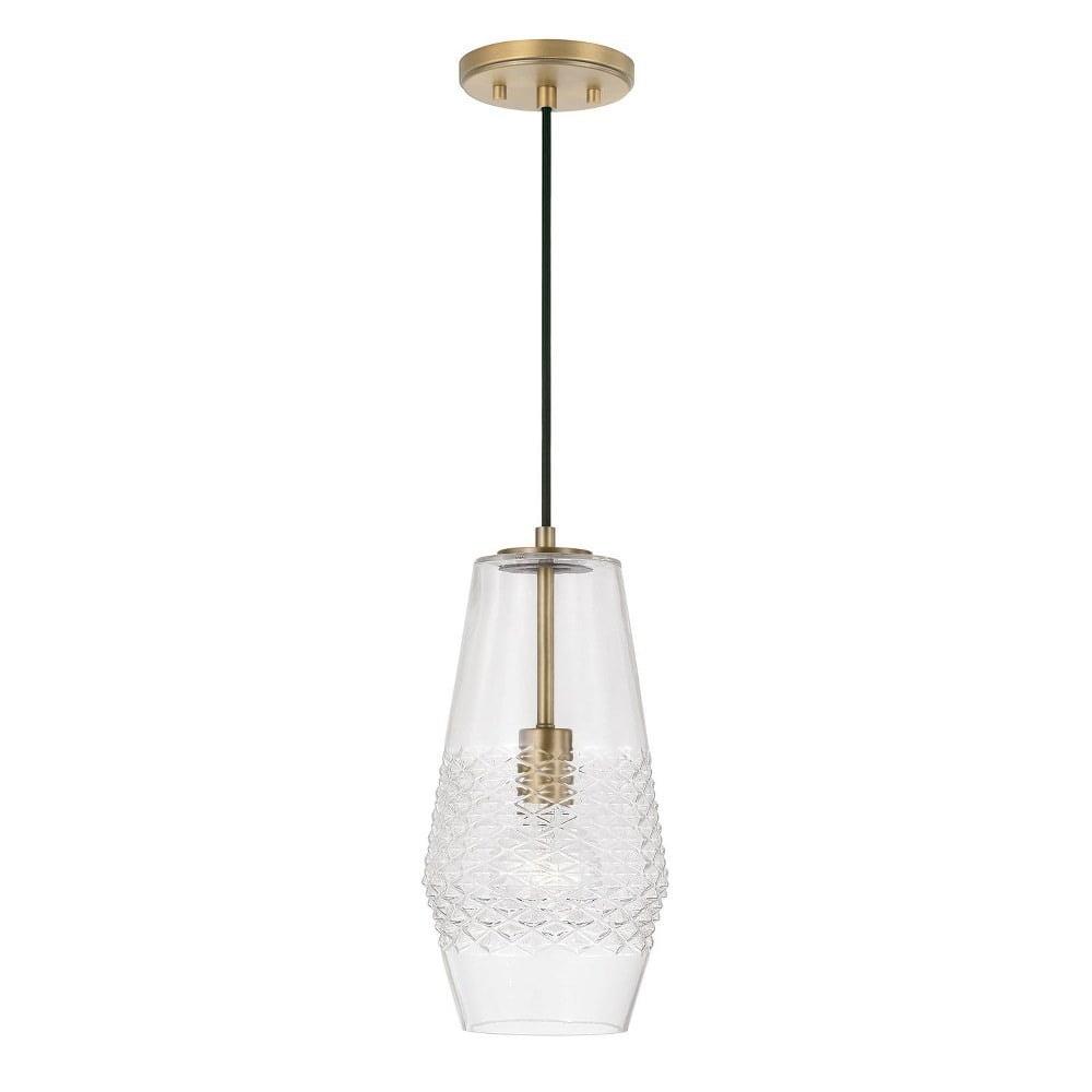 Capital Lighting 345011 Dena 7" Wide Pendant - Brass