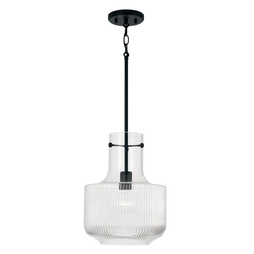 Capital Lighting 345111 Nyla 11" Wide Abstract Pendant - Black