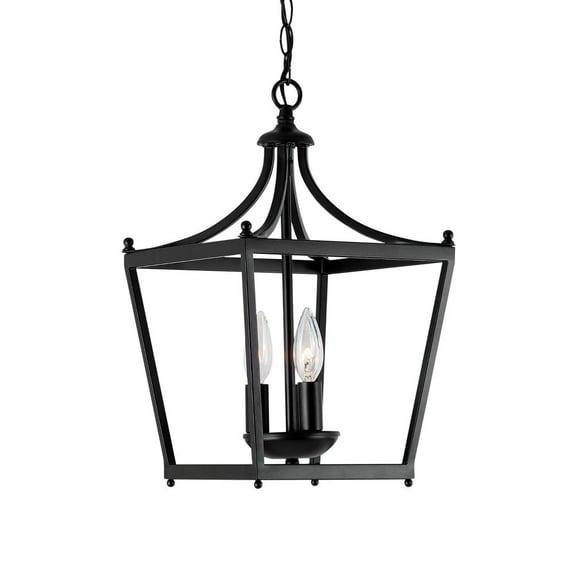 3 Light Foyer In Style 10.25 High By 17 Wide-Matte Black Finish    -Traditional Installation Capital Lighting 4036Mb