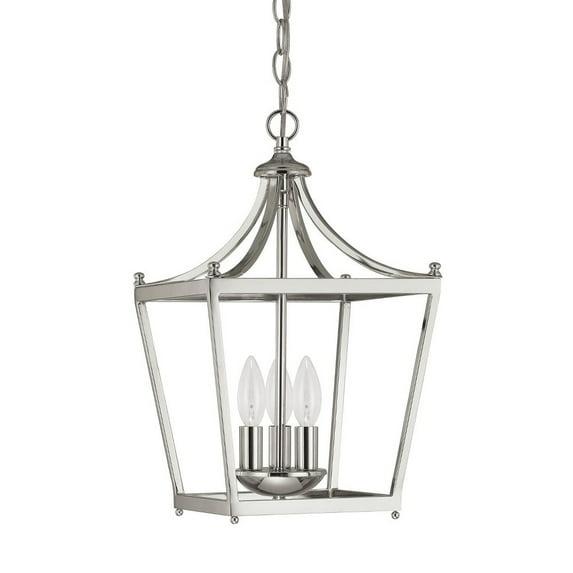 3 Light Foyer In Style 10.25 High By 17 Wide-Polished Nickel Finish -Traditional Installation Capital Lighting 4036Pn