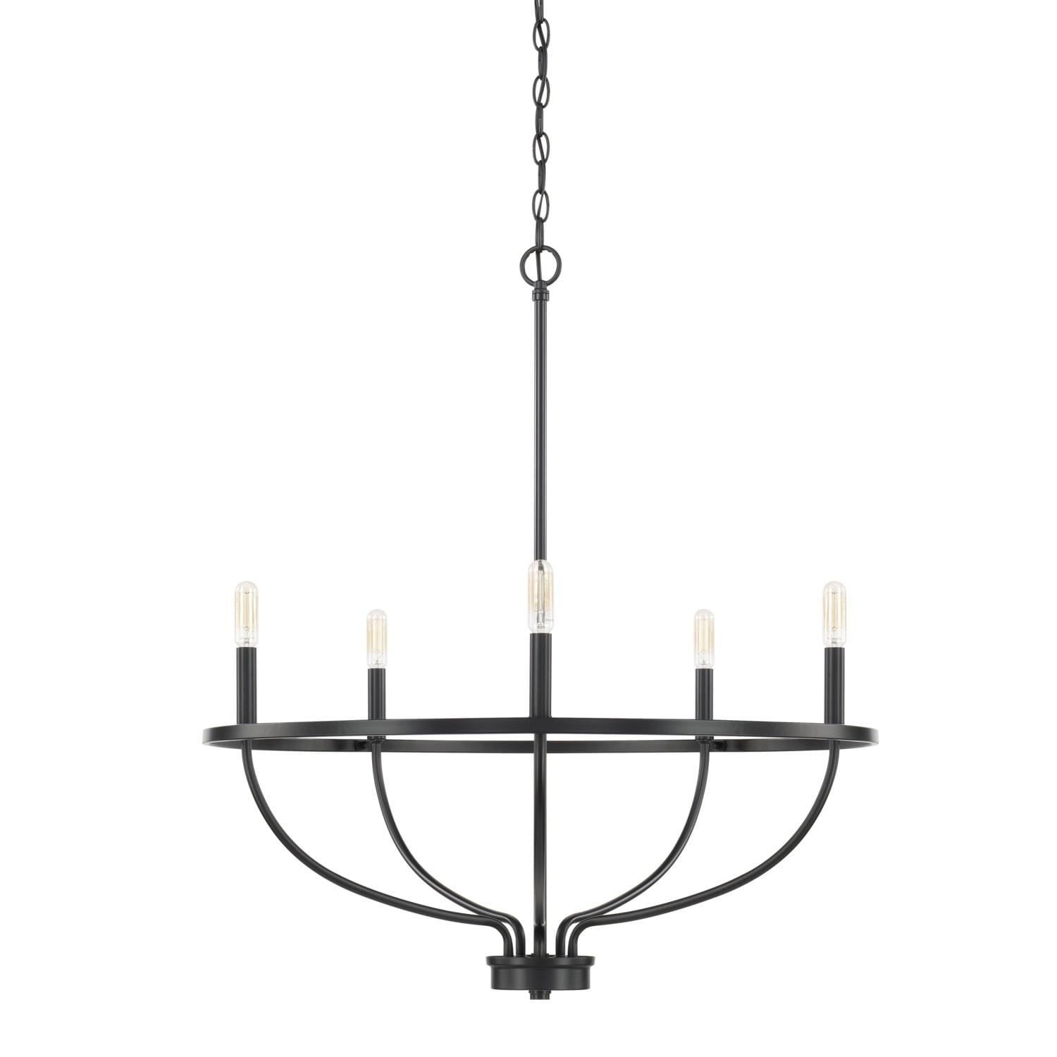 Capital Lighting 428551 Greyson 5 Light 29" Wide Taper Candle Chandelier - Black