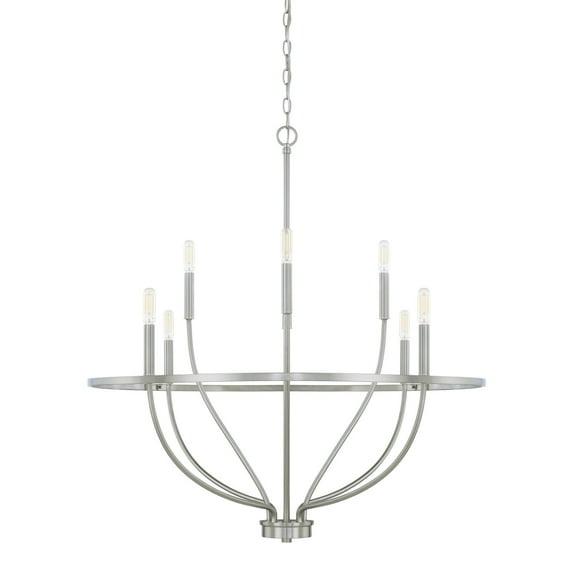 Capital Lighting 428581 Greyson 8 Light 34" Wide Taper Candle Chandelier - Nickel