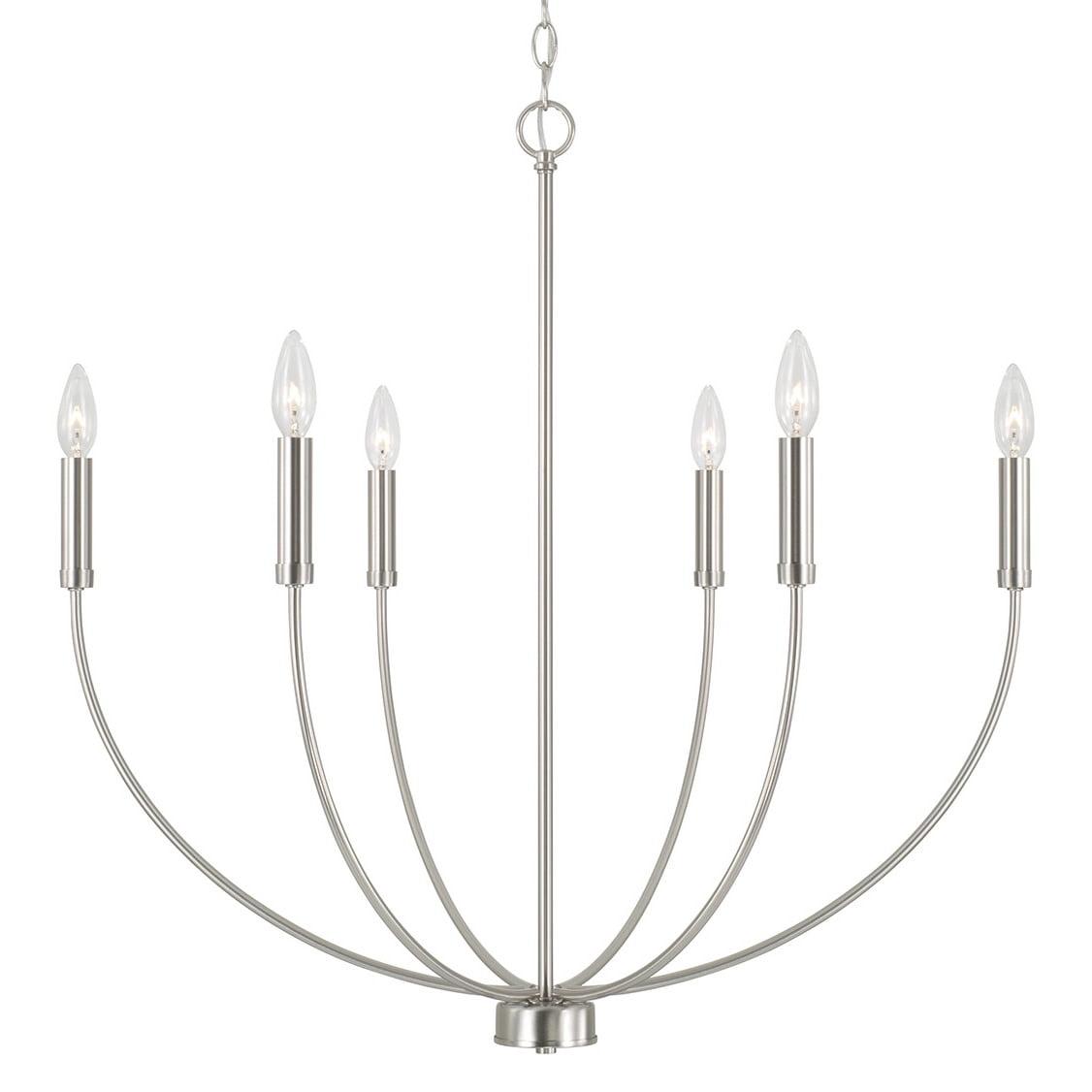 Ansley 6 Light Metal Dimmable Chandelier