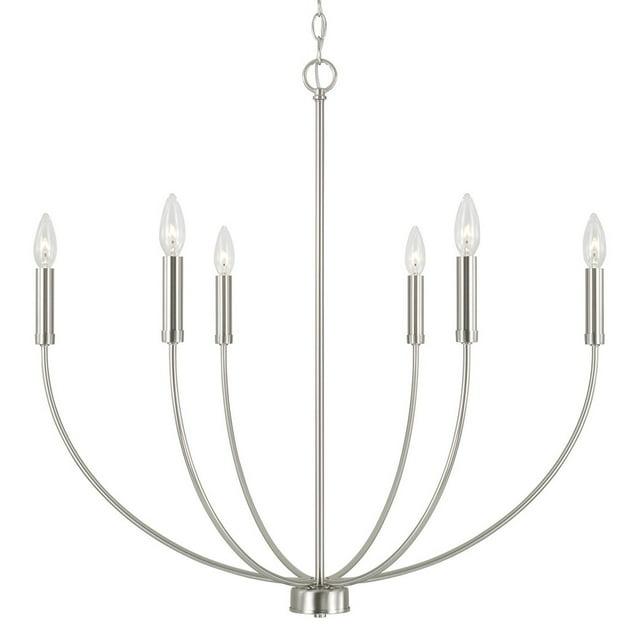 Ansley 6 Light Metal Dimmable Chandelier