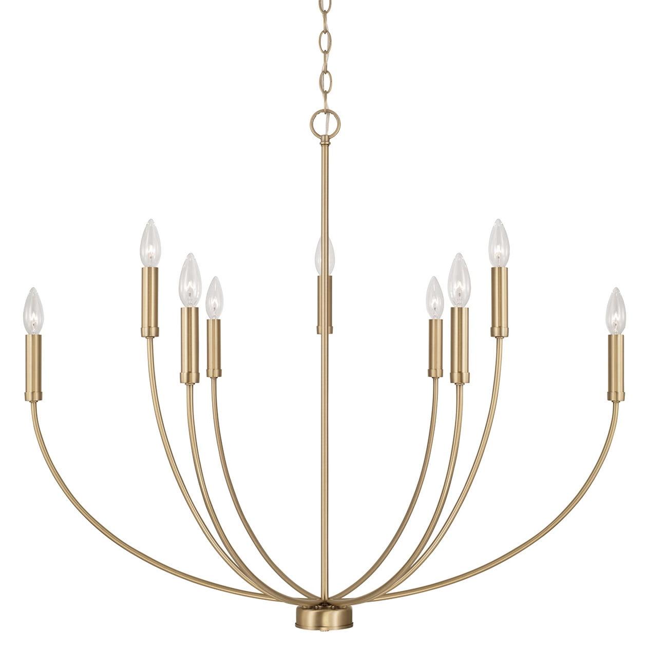 Ansley 9 Light Metal Dimmable Chandelier
