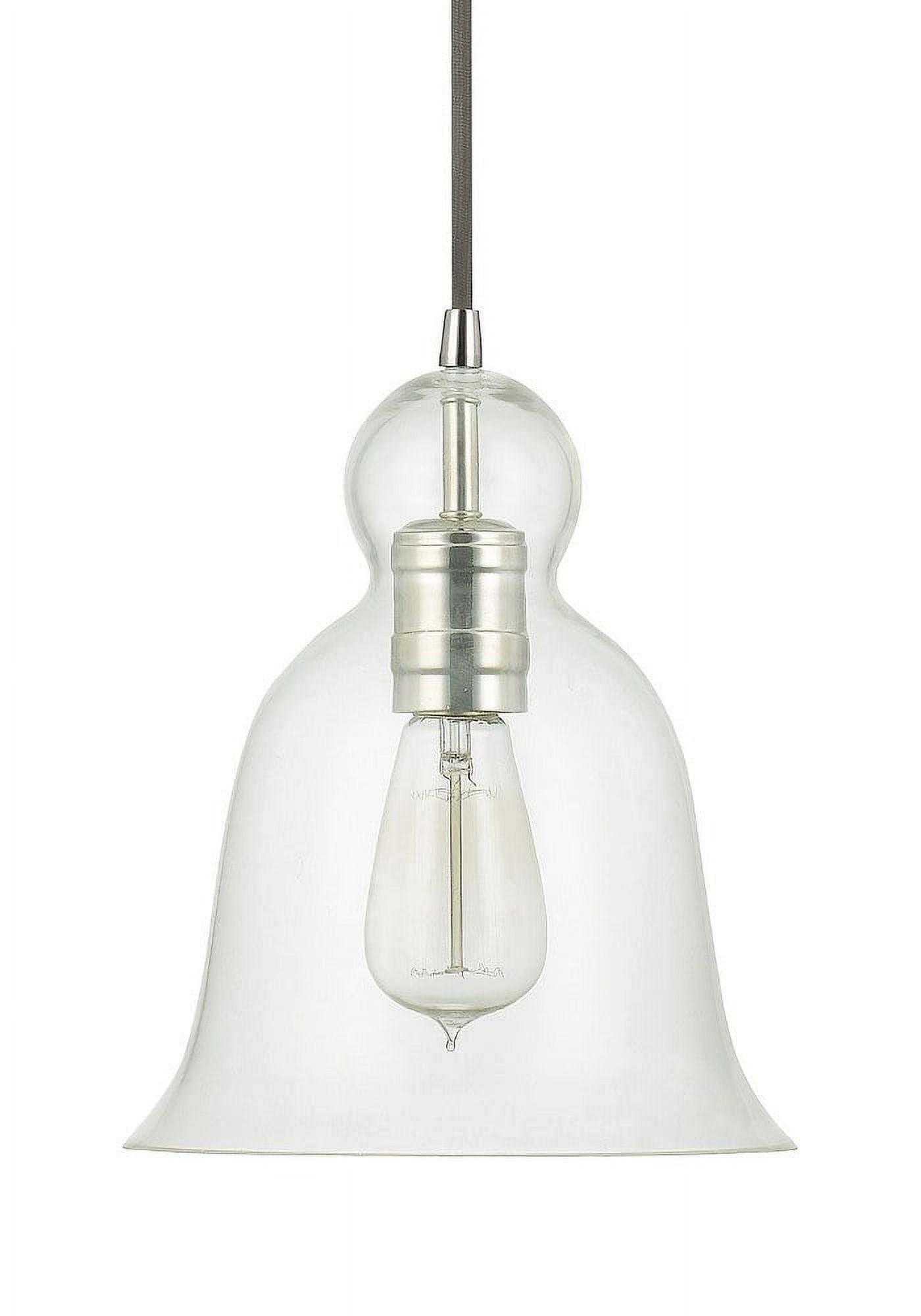 Elegant Urban Mini Pendant in Polished Nickel with Clear Glass Shade