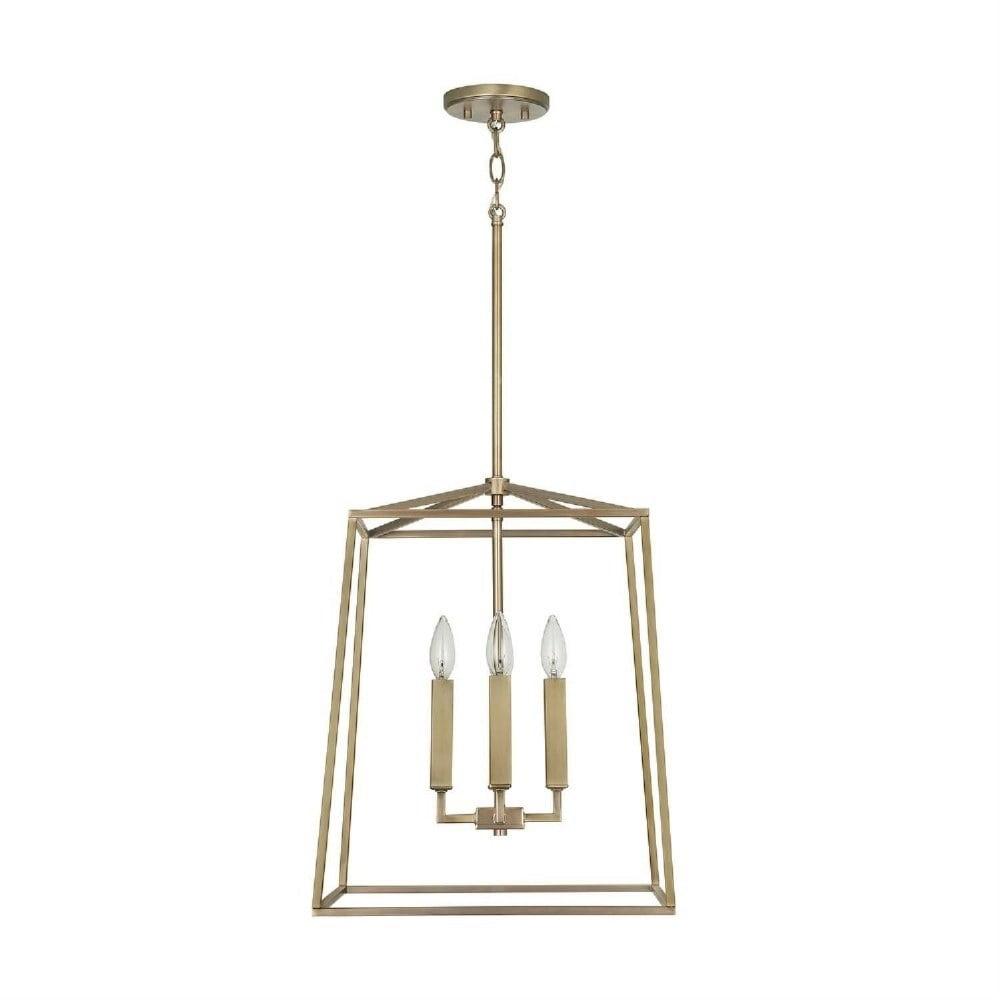 Capital Lighting 537642 Thea 4 Light 16" Wide Taper Candle Pendant - Brass