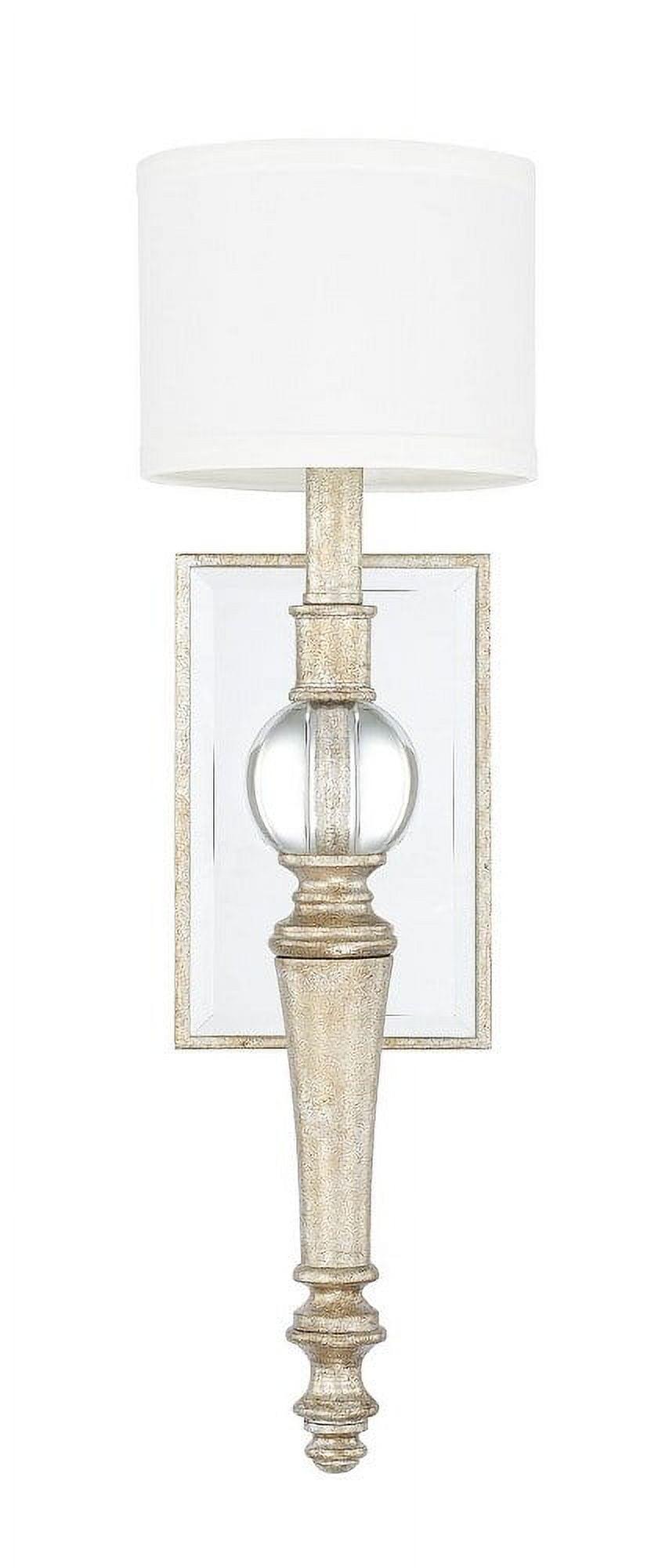 Carlyle Gilded Silver 1-Light Sconce with Clear Glass Accent