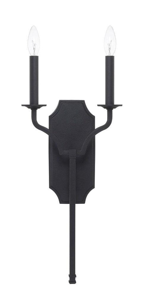 Ravenwood Black Iron Dual Candle Wall Sconce