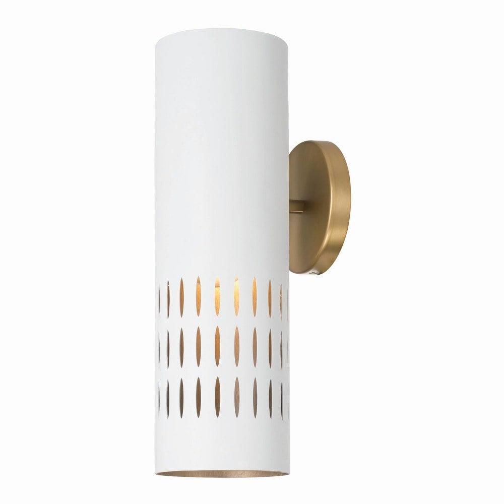 Capital Lighting Dash 1 - Light Wall Light in  Aged Brass/White