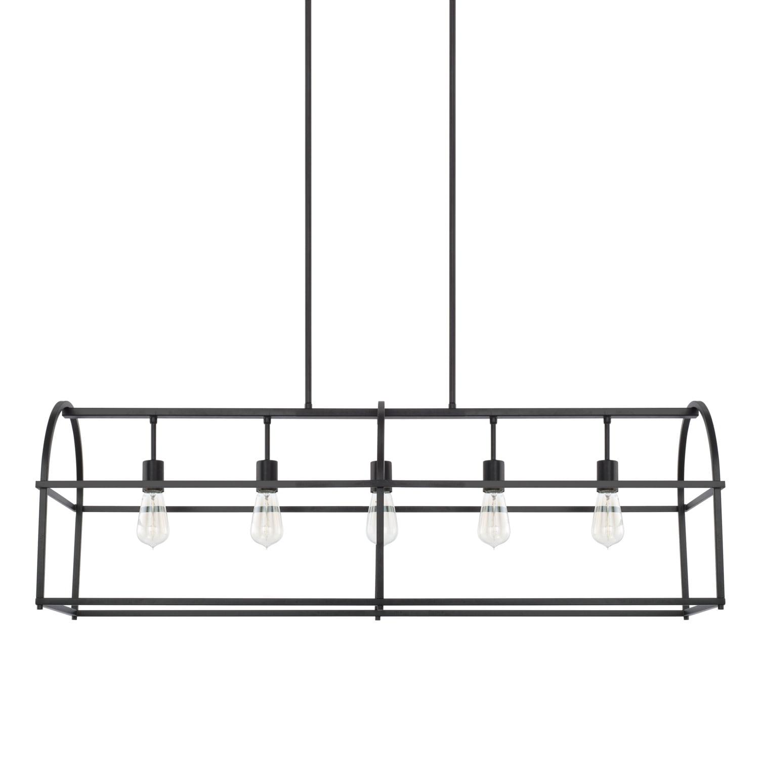 Capital Lighting 825751 5 Light 46" Wide Linear Chandelier - Black