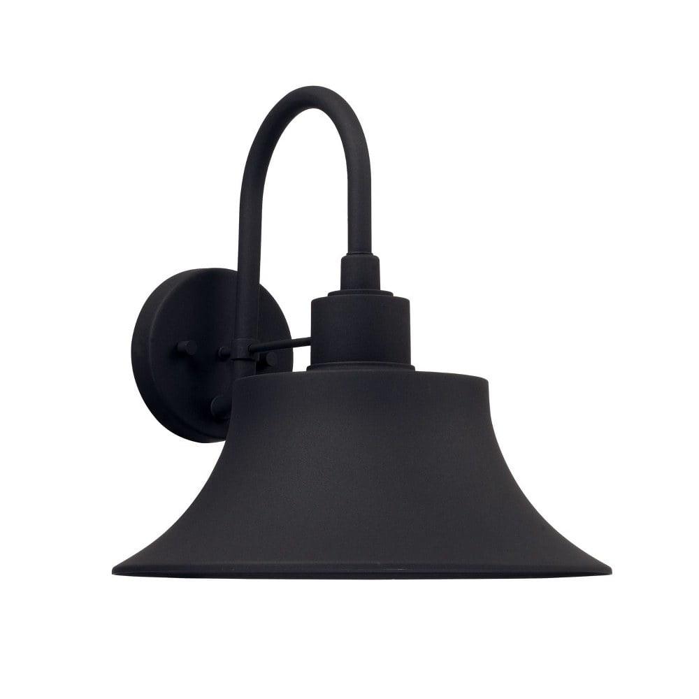 Brock 13.25" Black Outdoor Wall Lantern with Dimmable Light